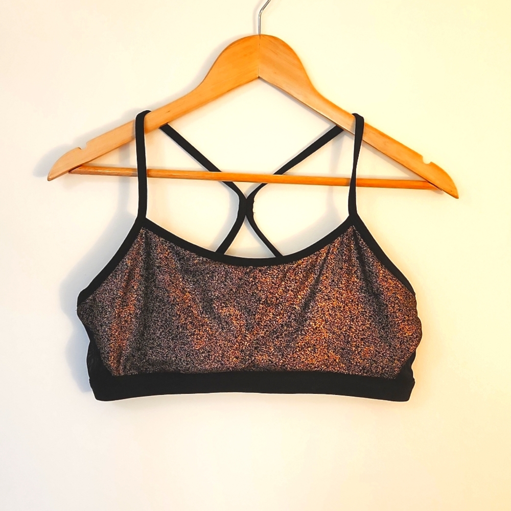 Rose Gold Shear Back Sports Bra